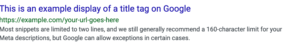 Title Tag Optimisation Google